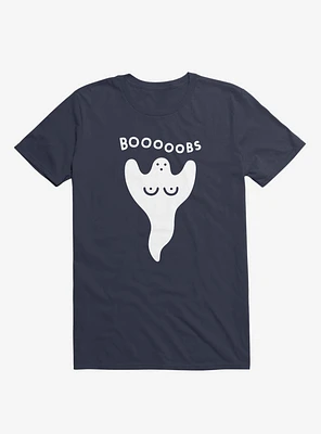 Ghost Boobs Navy Blue T-Shirt