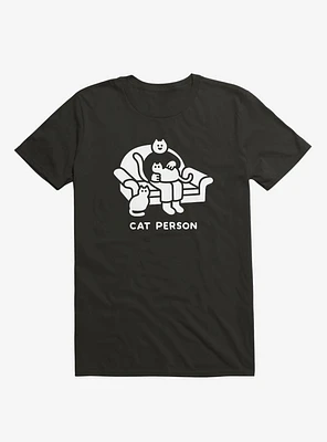 Cat Person Black T-Shirt