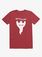 Ghost Boobs Red T-Shirt