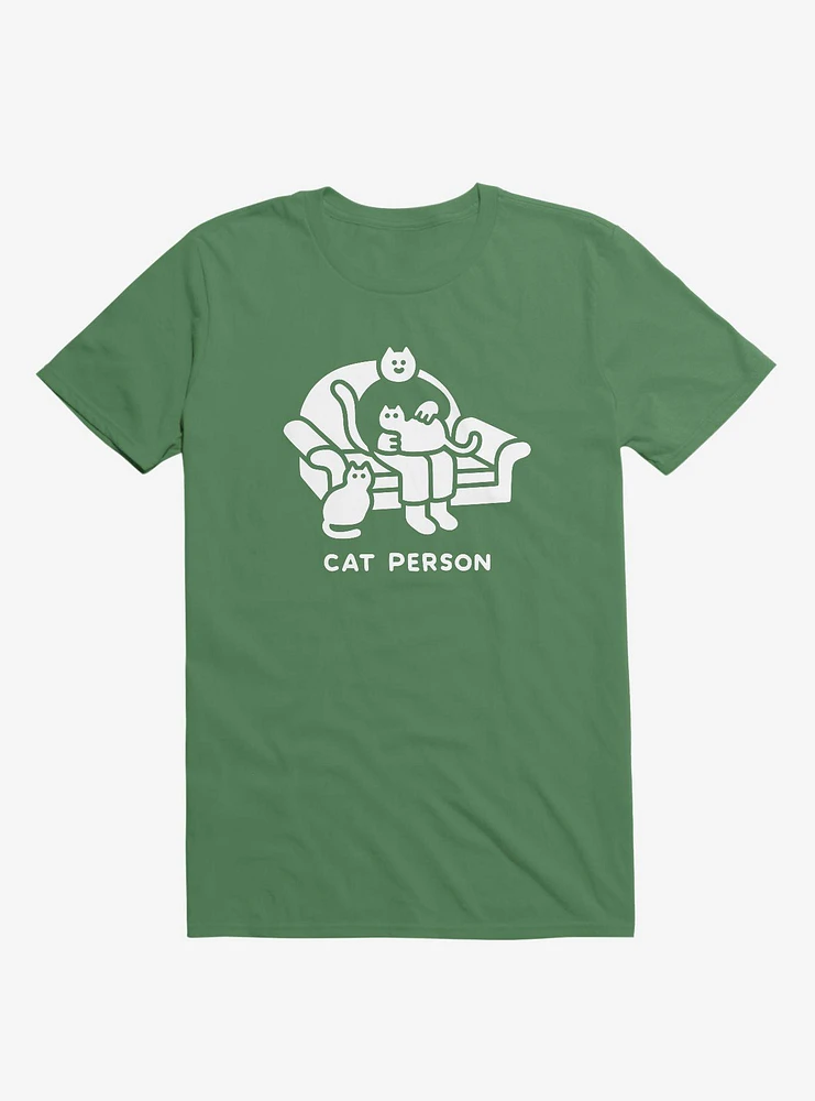 Cat Person Kelly Green T-Shirt