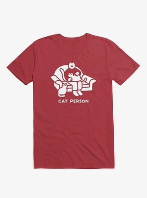 Cat Person Red T-Shirt