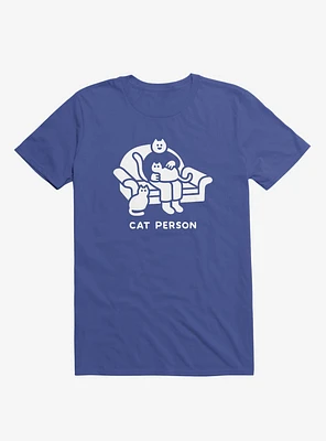 Cat Person Royal Blue T-Shirt