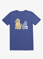 Good Dog Bad Cat Royal Blue T-Shirt