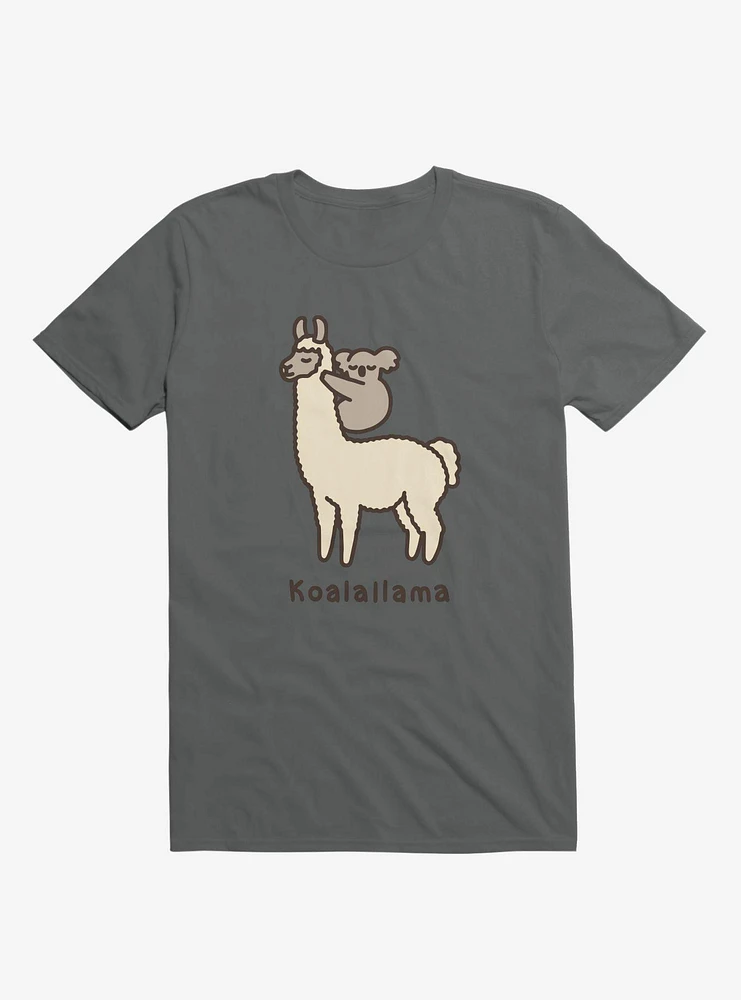 Koalallama Koala And Llama Asphalt Grey T-Shirt