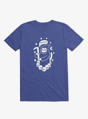 Cat Searching For Souls Reaper Royal Blue T-Shirt