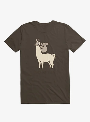 Koalallama Koala And Llama Brown T-Shirt