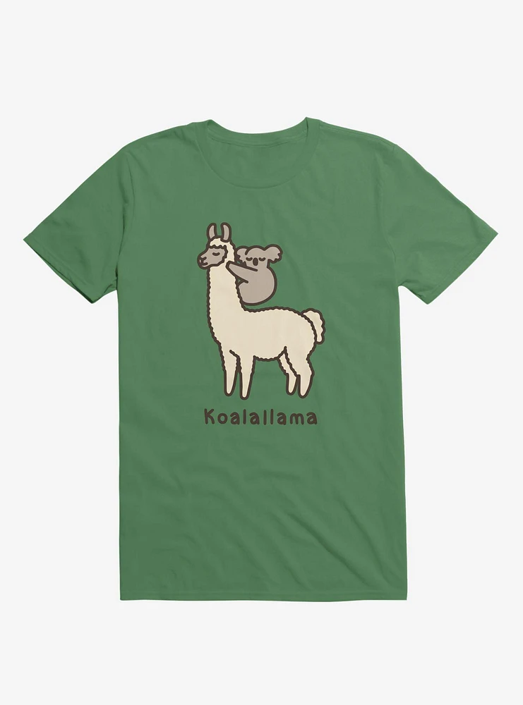 Koalallama Koala And Llama Kelly Green T-Shirt