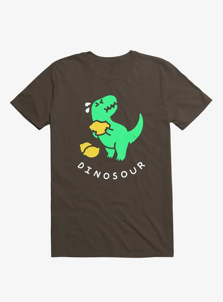 Dinosour Dino Lemon Brown T-Shirt