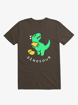 Dinosour Dino Lemon Brown T-Shirt