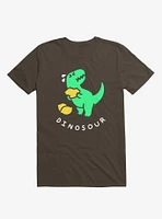 Dinosour Dino Lemon Brown T-Shirt