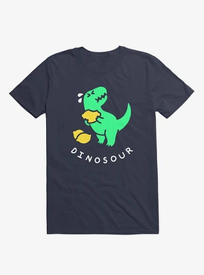 Dinosour Dino Lemon Navy Blue T-Shirt