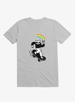 Skater Cat Silver T-Shirt