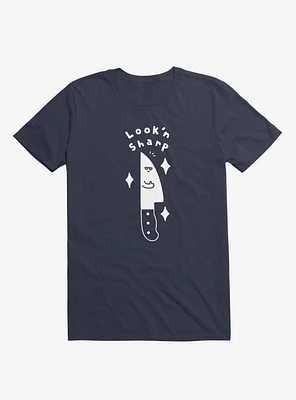 Look'n Sharp Knife Navy Blue T-Shirt