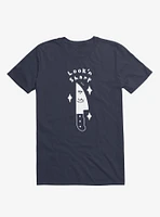 Look'n Sharp Knife Navy Blue T-Shirt