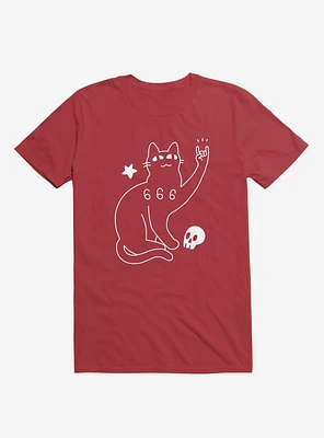 Metal Cat Red T-Shirt