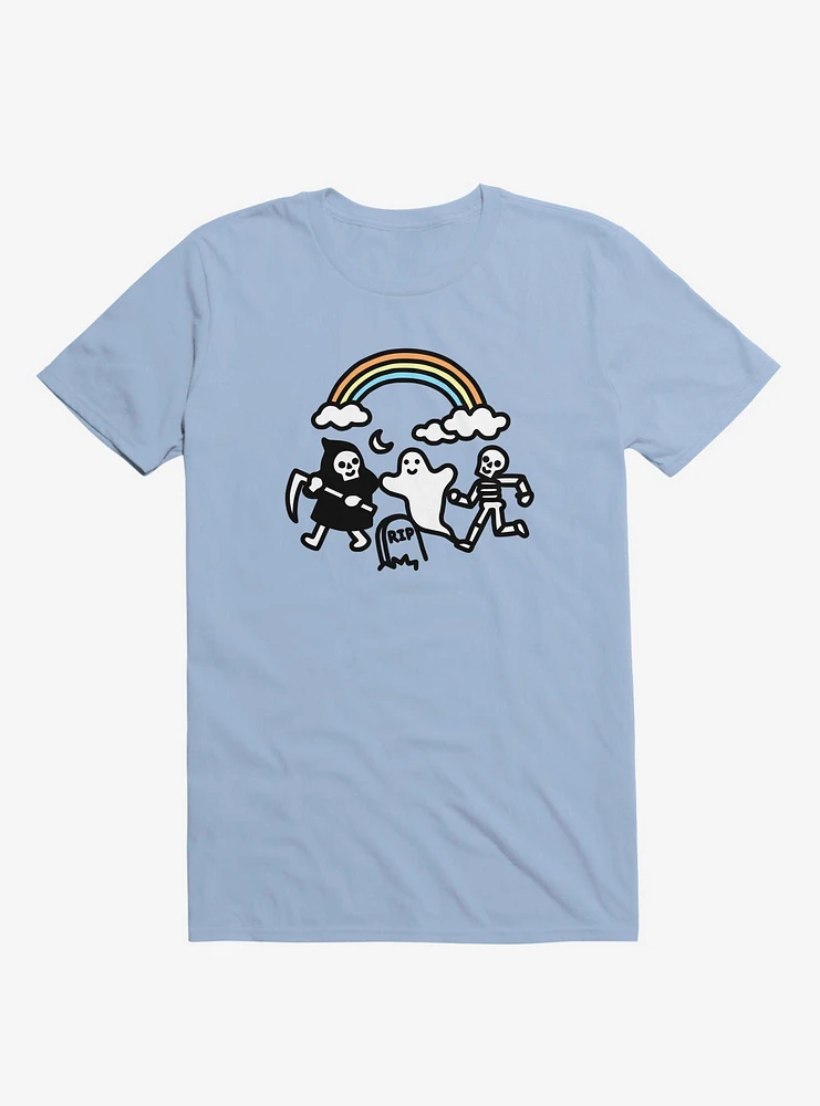 Super Spooky Doodle Light Blue T-Shirt