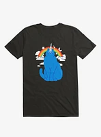 Unicorn Cat Black T-Shirt