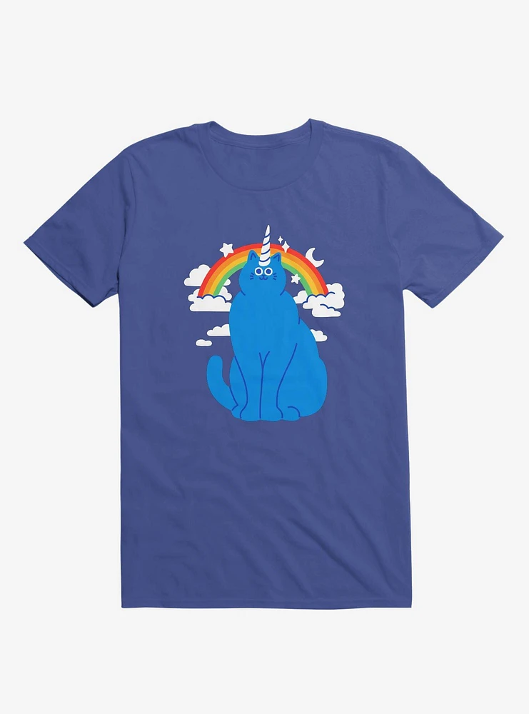 Unicorn Cat Royal Blue T-Shirt