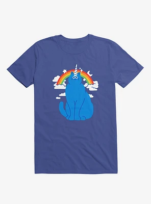 Unicorn Cat Royal Blue T-Shirt