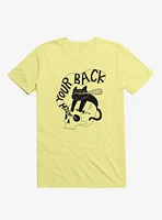 Watch Your Back Cat Yellow T-Shirt