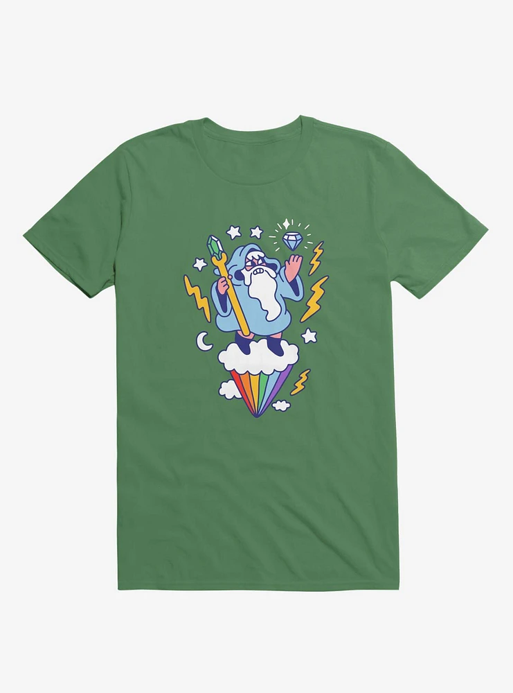 Wizard The Sky Kelly Green T-Shirt