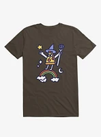 Wizard Pizza Brown T-Shirt