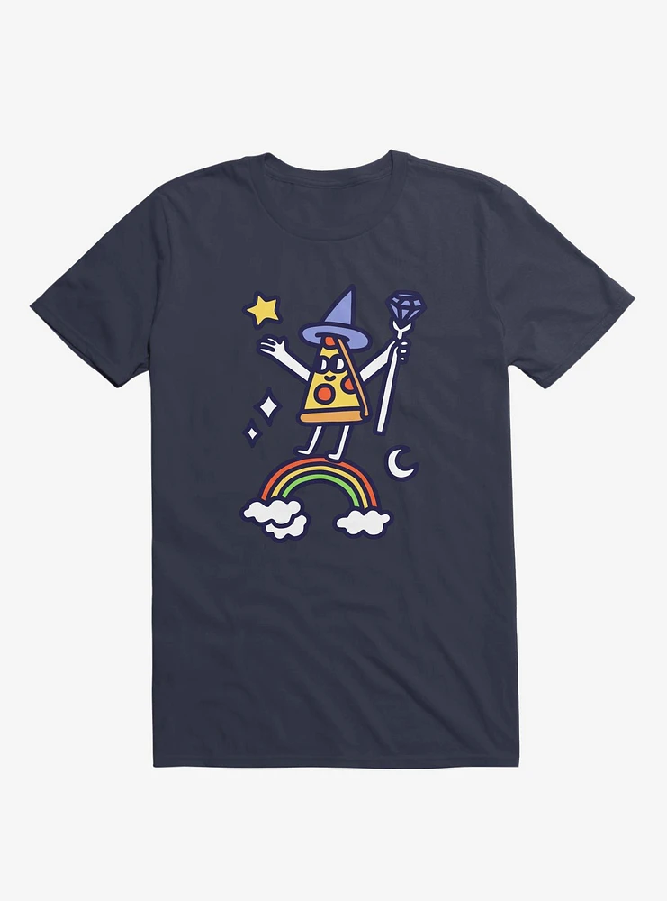 Wizard Pizza Navy Blue T-Shirt