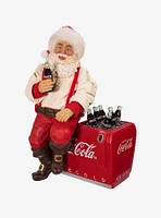 Coke Coca-Cola Santa Sitting On Cooler Table Piece