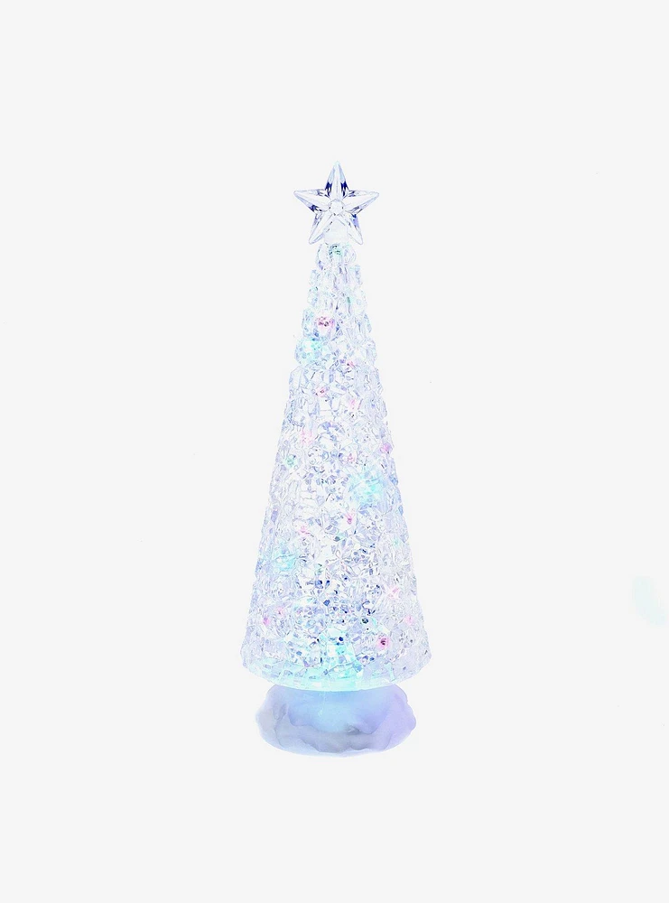 Led Lit 13 Inch Tree With Water Table Piece