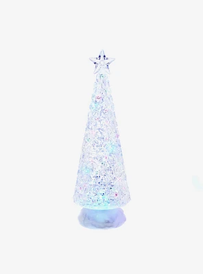 Led Lit 13 Inch Tree With Water Table Piece