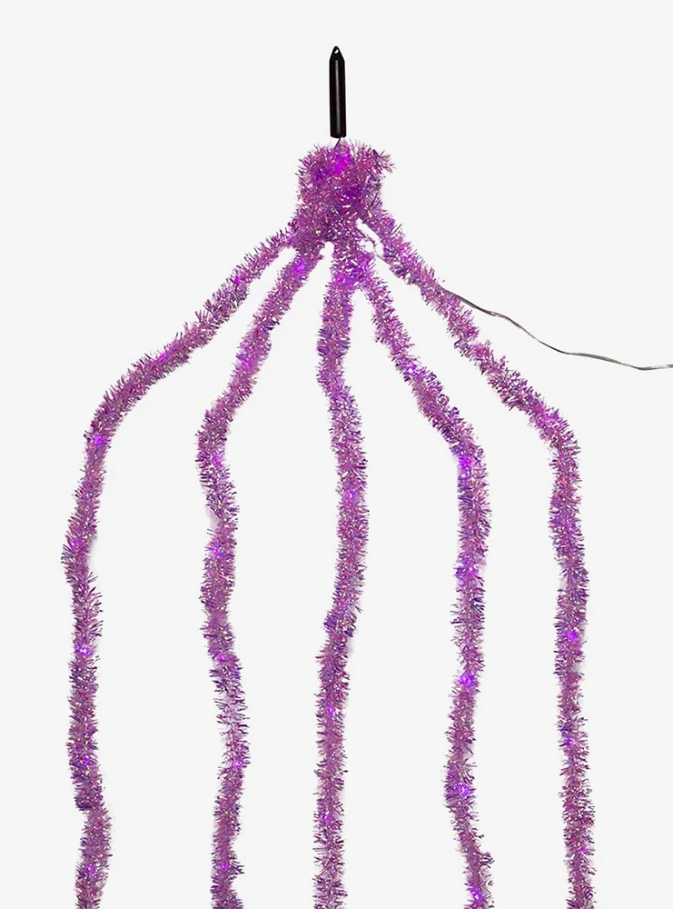 Purple Iridescent Tinsel Cascade Light Set