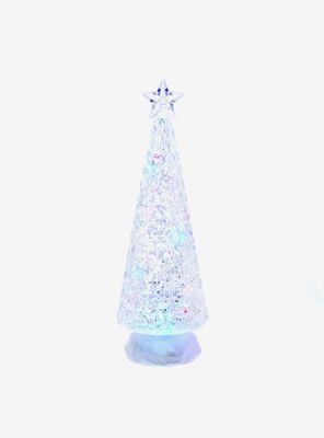 Led Lit 13 Inch Tree With Water Table Piece