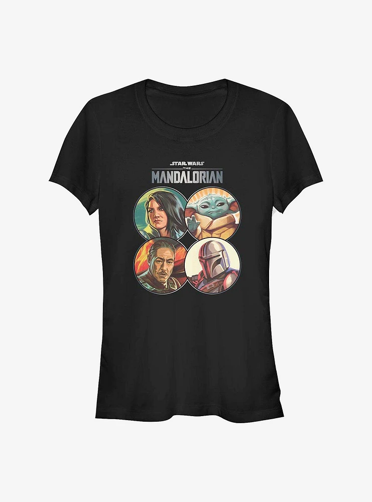 Star Wars The Mandalorian Main Crew Coins Girls T-Shirt