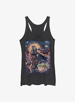 Star Wars The Mandalorian Mando And Child Starry Night Girls Tank Top