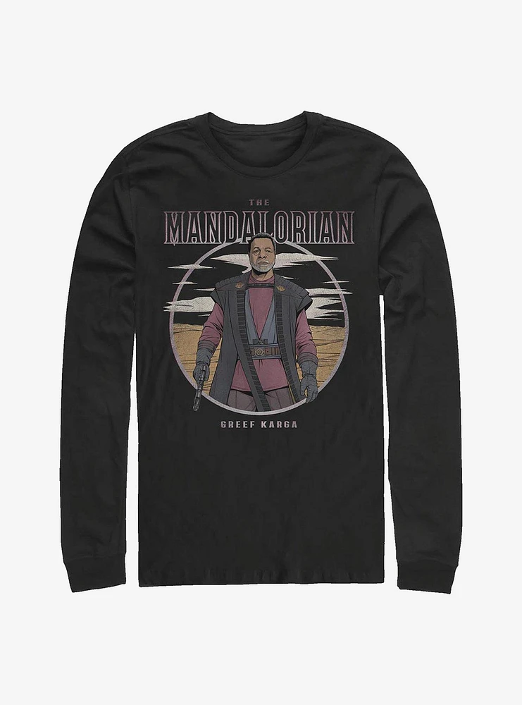 Star Wars The Mandalorian Greef Karga Portrait Long-Sleeve T-Shirt