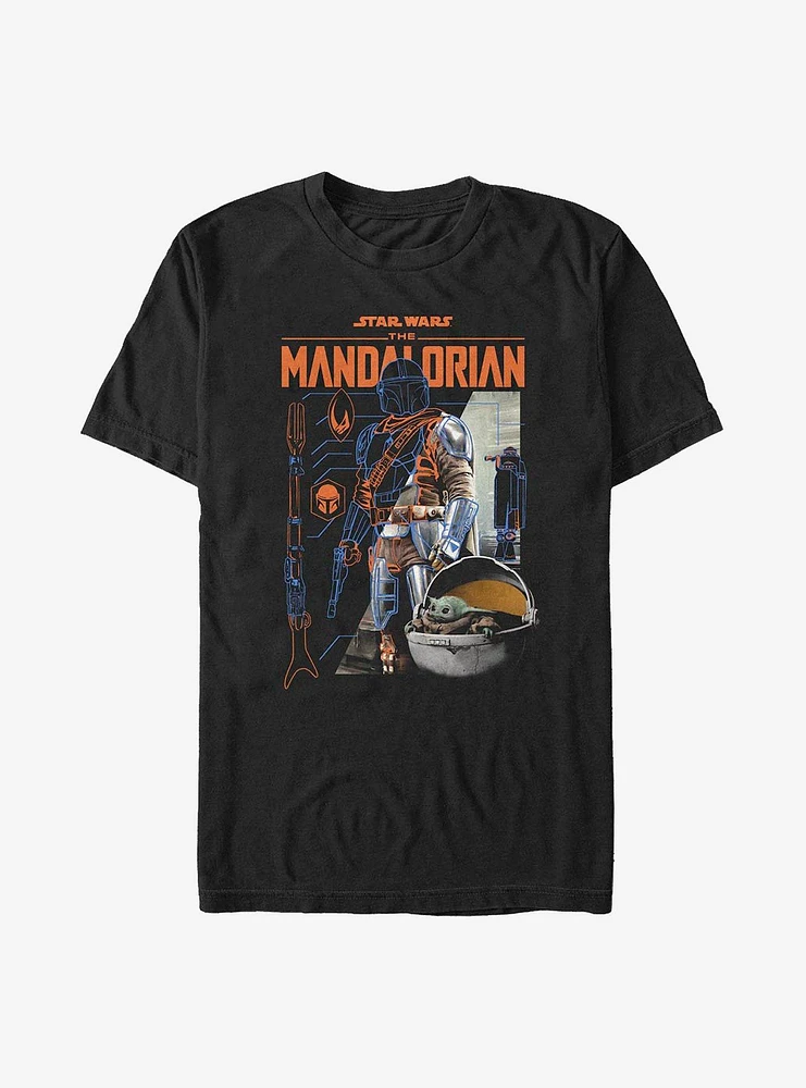 Star Wars The Mandalorian Mando Components T-Shirt