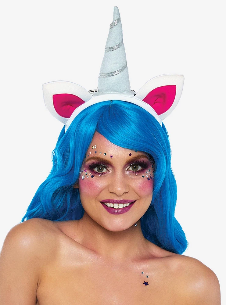 Magical Unicorn Headband With Rainbow Wig Mane