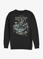 Star Wars The Mandalorian Main Characters Crew Sweatshirt