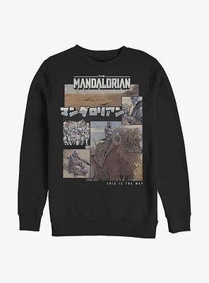 Star Wars The Mandalorian Mando Comic Crew Sweatshirt