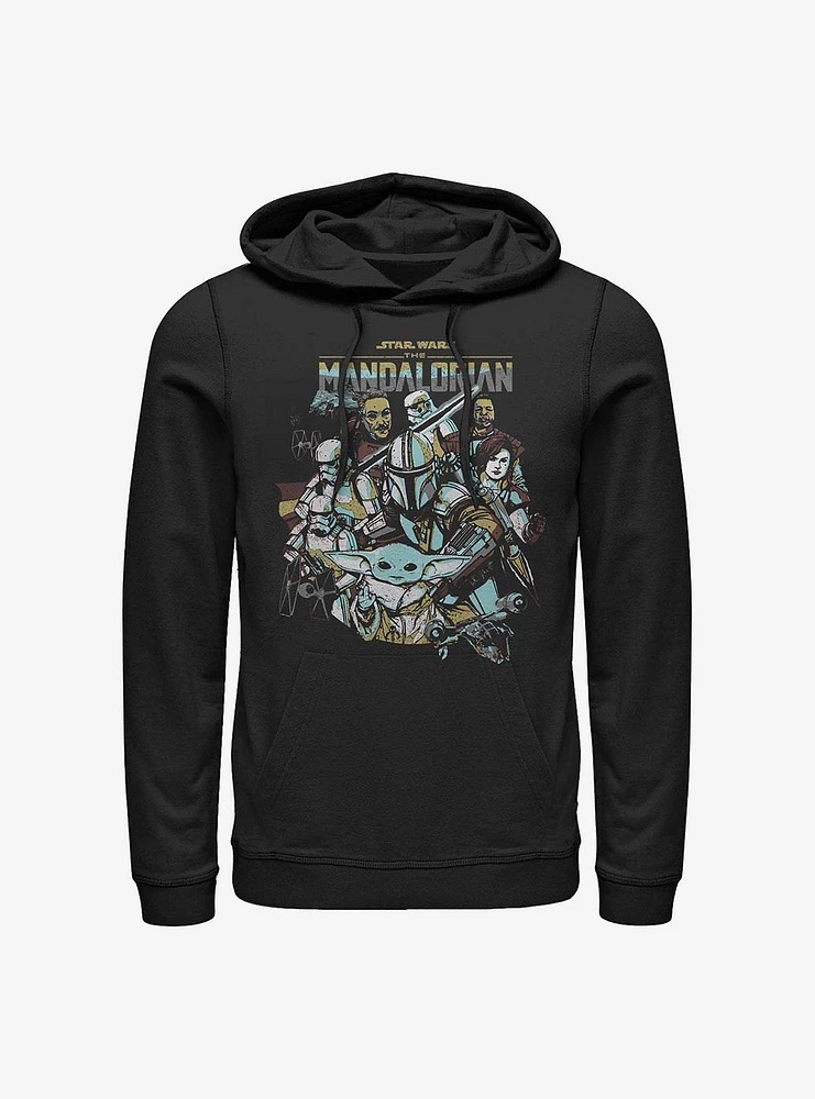 Star Wars The Mandalorian Main Characters Hoodie