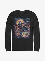 Star Wars The Mandalorian Child Duo Starry Sky Long-Sleeve T-Shirt