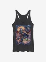 Star Wars The Mandalorian Child Duo Starry Sky Womens Tank Top