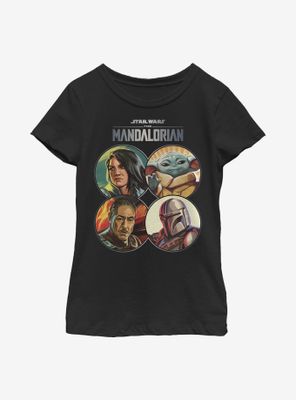 Star Wars The Mandalorian Character Coins Youth Girls T-Shirt