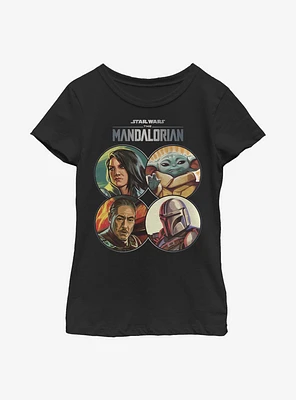 Star Wars The Mandalorian Character Coins Youth Girls T-Shirt