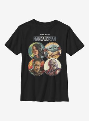 Star Wars The Mandalorian Character Coins Youth T-Shirt