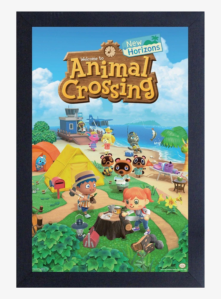 Animal Crossing: New Horizons Pathway Framed Wood Wall Art