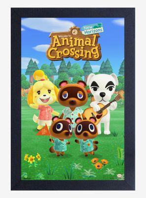 Animal Crossing New Horizons Group Portrait Framed Poster