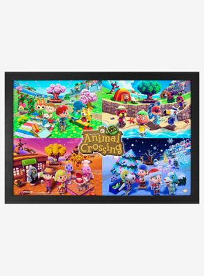 Animal Crossing New Horizons Seasons Framed Poster