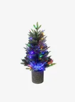 Fiber-Optics And Multi-Color Led Lights Northern Light Pot Tree