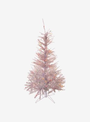 Pre-Lit And Multi-Color Lights Glisten Pine Tree